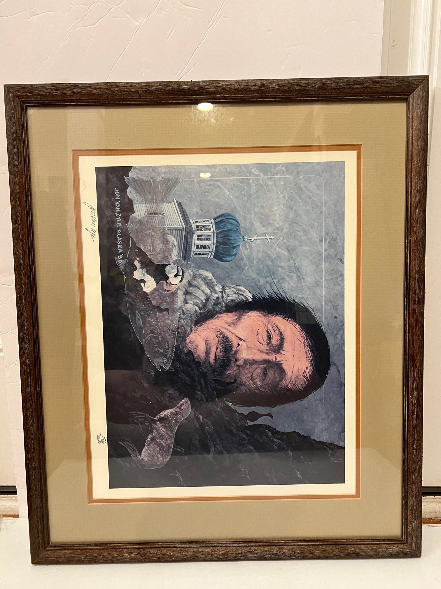 Jon Van Zyle Signed & Numbered Framed Alaska Print 156/250 (1980)