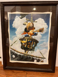 Disney Mickey Mouse Pirate with Spyglass Framed Print by Greg McCullough