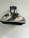 Ken Edwards Guatemala Hand-Painted Hummingbird Porcelain Vase - Small
