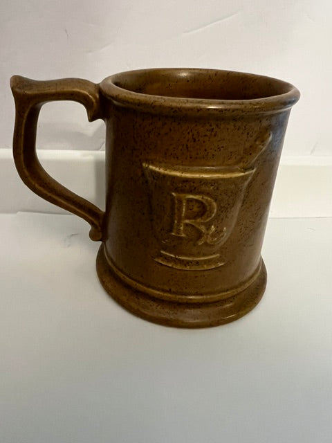 Vintage 1970s Rx Stoneware Pharmacy Mug - 12 oz
