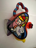 Romero Britto Signed 2010 Heart Teapot with Lid - Pop Art Ceramic