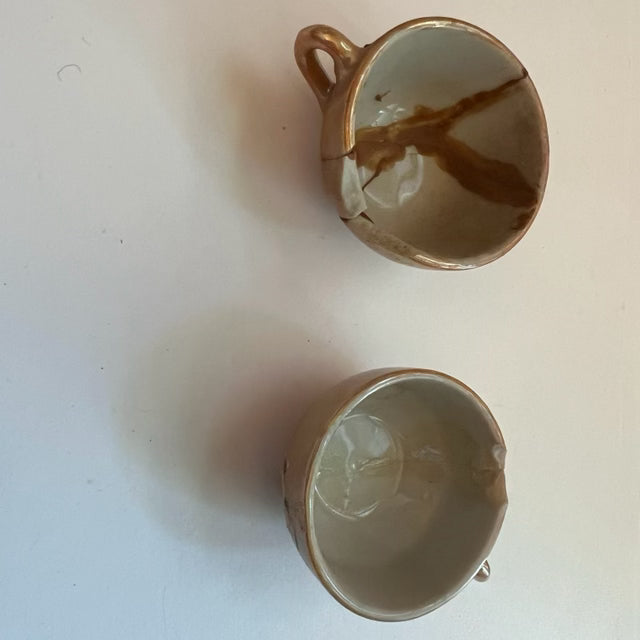 Vintage 1950s Japanese Lusterware Child's Tea Set - 13 Pieces