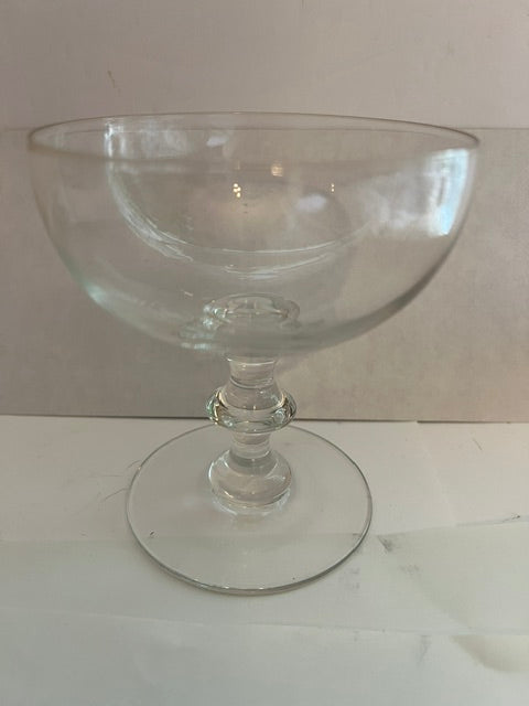 Set of 4 Vintage Mid-Century Sherbet Glasses - Unsigned Rare Crystal
