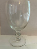Set of 3 Large Vintage Wine/Water Glasses - Unsigned Mid Century Crystal