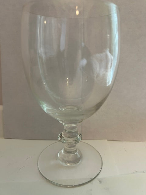 Set of 3 Large Vintage Wine/Water Glasses - Unsigned Mid Century Crystal