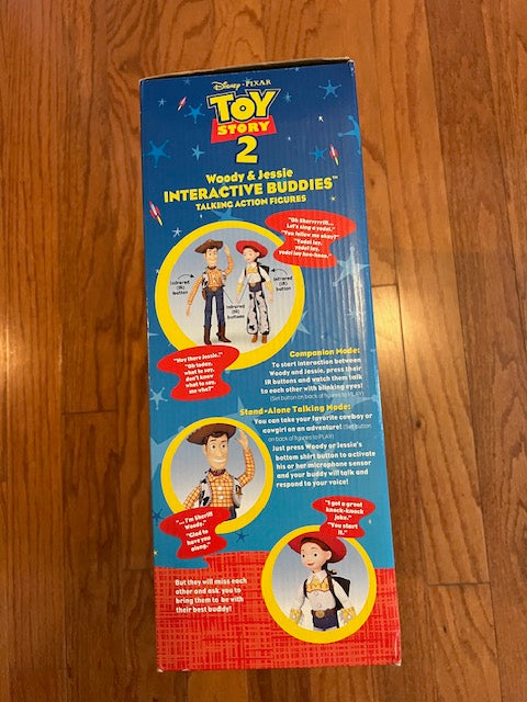 1999 Toy Story 2 Woody & Jessie Interactive Buddies Talking Action Figures - Thinkway Toys