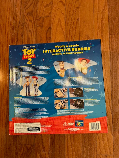 1999 Toy Story 2 Woody & Jessie Interactive Buddies Talking Action Figures - Thinkway Toys