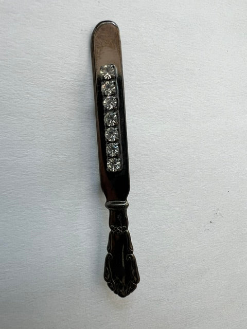 Vintage 1970s-80s Rhinestone Knife, Fork & Spoon Brooch Pins - Lot of 22