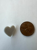 Vintage 1980s Pale Grey Heart-Shaped Shank Buttons - Set of 30 (5/8")