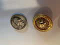 Versace 1" Gold-Tone Medusa Starburst D-Shank Buttons - Lot of 13 (Mint, Deadstock)