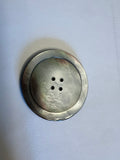 Vintage 1970s-80s Smoky Gray Iridescent Mother-of-Pearl Look Buttons, 1 3/4" - Lot of 20