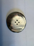 Vintage 1970s-80s Smoky Gray Iridescent Mother-of-Pearl Look Buttons - Set of 15, 7/8"