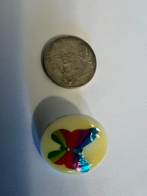 Vintage 1970s-80s Butterfly Shank Buttons - Lot of 50 (7/8") Lauber Novelty Button Co.