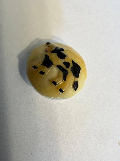 Vintage 1980s Holstein Cow Shank Buttons - Lot of 20 (7/8")