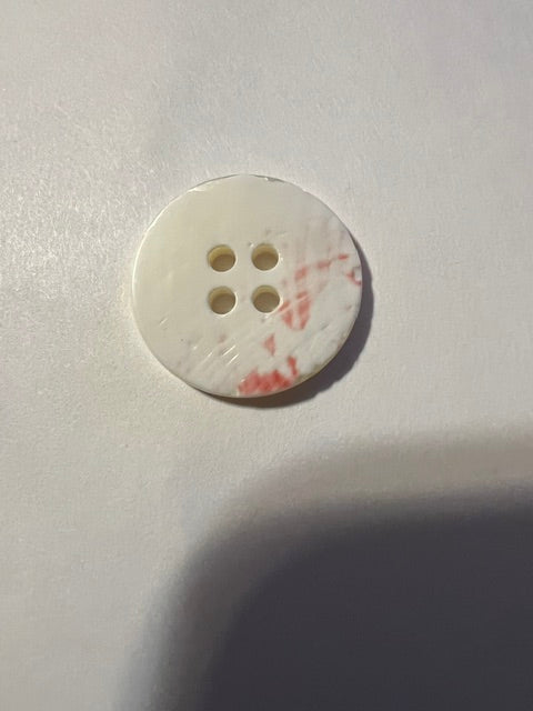 Vintage Off-White Pearlescent 4-Hole Buttons, 3/4" - Set of 25 (Lauber Novelty Button Co.)