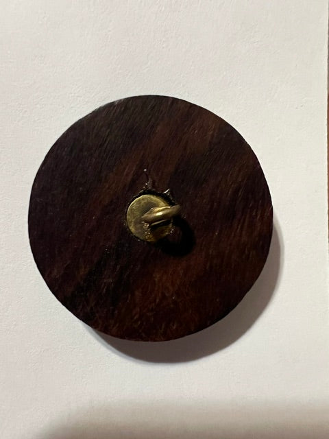 Vintage Duck Buttons - Dark Brown with Gold Duck Inlay, 1 1/4" Shank (Set of 35)