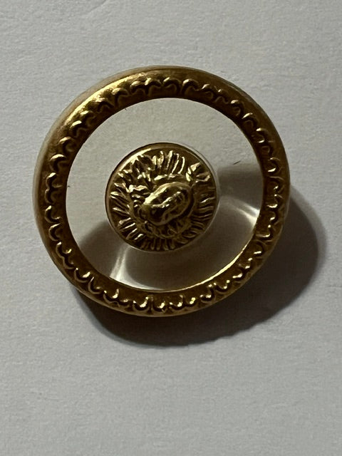 Vintage 1970s Medusa Face Shank Buttons, 3/4 inch - Set of 15