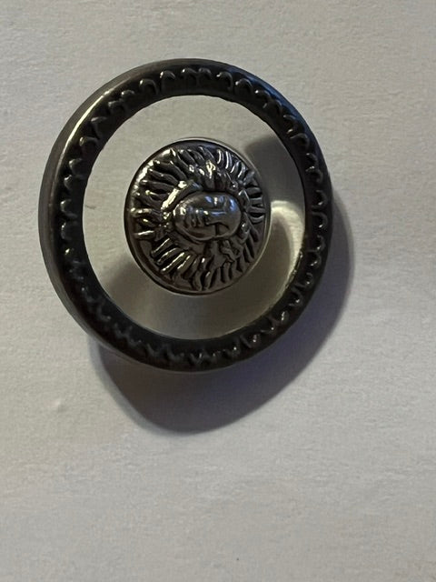 Vintage 1970s Medusa Face Shank Buttons - 1 inch, Set of 3