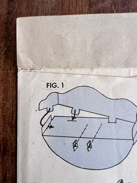 1945 Tippy Toy #5 Willie the Worm and Sammy in Fish'n Fun - Fawcett Punch-Out Paper Toy in Original Envelope