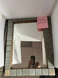 Custom Arts & Crafts Mirror with Authentic 1920s Grueby Mini Tiles