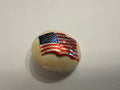 Vintage 1980s Off-White USA Flag Shank Button - Lot of 10