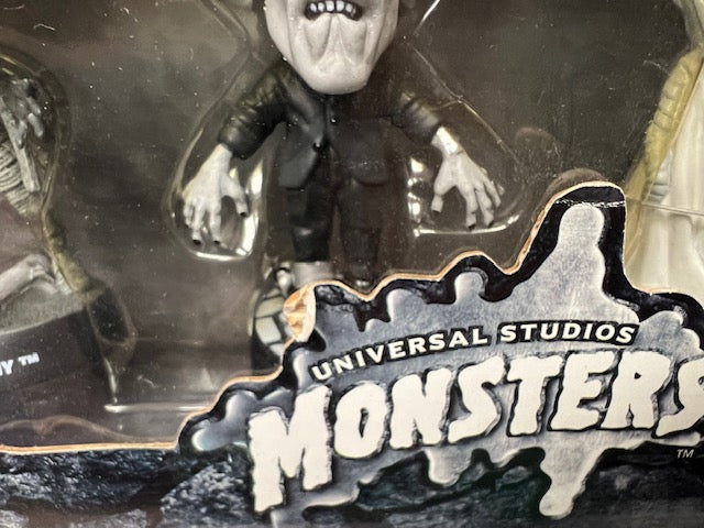 Universal Studios Monsters "Little Big Heads" Silver Screen Edition Set - Sideshow Toy (Sealed)