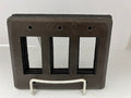 Hand Hammered Copper Triple Rocker Switch Plates - Set of 9 (Artisan Made, 2004)