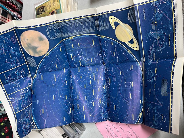 Vintage 1957 National Geographic "A Map of the Heavens" Star Chart