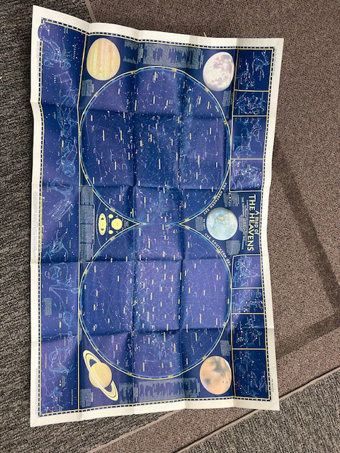 Vintage 1957 National Geographic "A Map of the Heavens" Star Chart