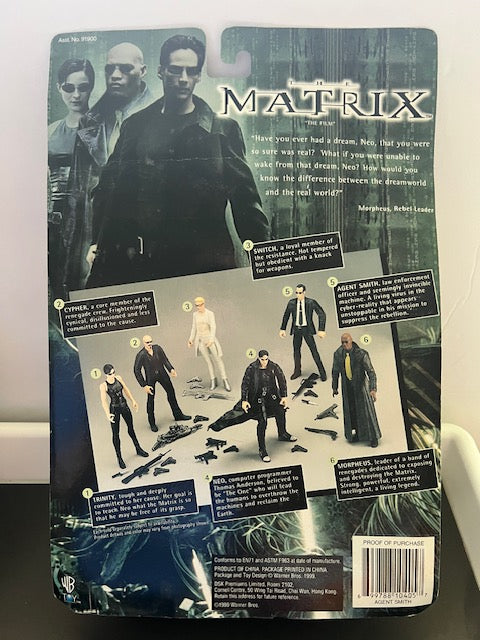 N2 Toys The Matrix Agent Smith Action Figure - Sealed in Box
