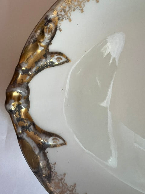 Antique J.P. Limoges France Porcelain Asparagus Serving Platter c.1890-1910