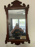 Ethan Allen Chinese Chippendale Style Mahogany Wall Mirror, 19th Century