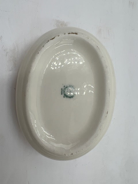 Lenox Ivory Porcelain Salt Cellar / Nut Dish with Gold Rim and Handles