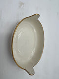 Lenox Ivory Porcelain Salt Cellar / Nut Dish with Gold Rim and Handles