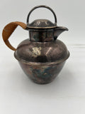 Antique Smith Patterson Co Silver-Plated Teapot with Wicker Handle (No Lid)