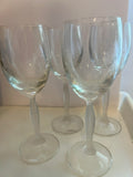 Mikasa Crystal Wine Glasses with Frosted Stems - Set of 4