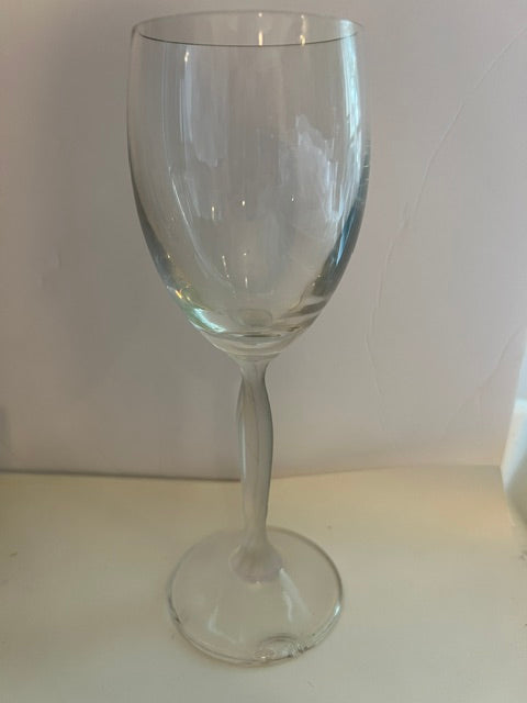 Mikasa Crystal Wine Glasses with Frosted Stems - Set of 4