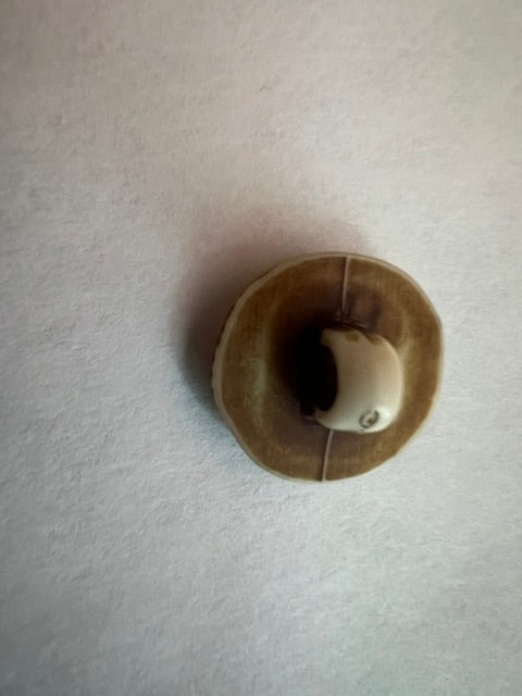 Vintage Hand-Carved Indian Shank Buttons 1/2" - Lot of 8 (Late 1970s)