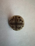 Vintage Hand-Carved Indian Shank Buttons 1/2" - Lot of 8 (Late 1970s)