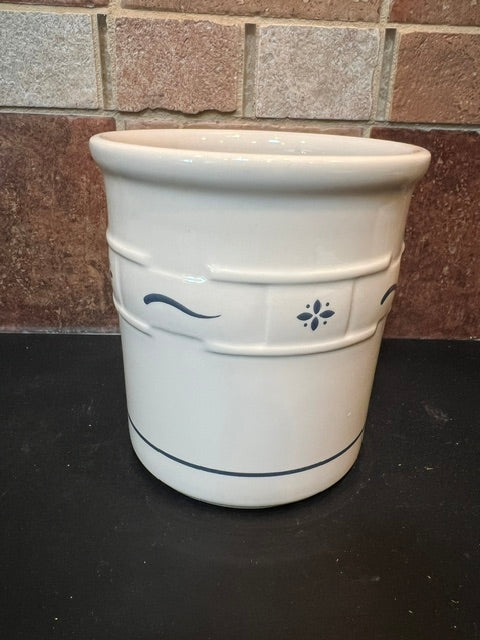 Longaberger Pottery Crock - Dresden Blue Design, Unused
