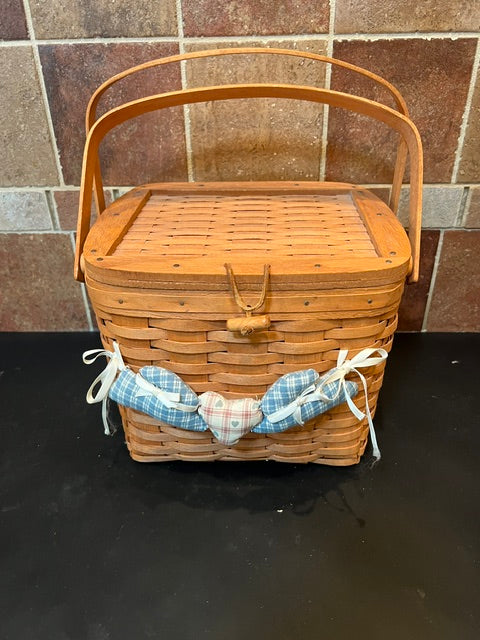 1990 Longaberger Hostess Weekender Basket - Signed KSB with Lid & Liner