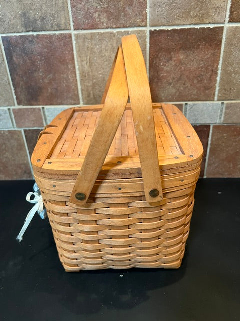 1990 Longaberger Hostess Weekender Basket - Signed KSB with Lid & Liner