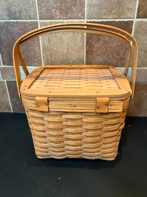 1990 Longaberger Hostess Weekender Basket - Signed KSB with Lid & Liner