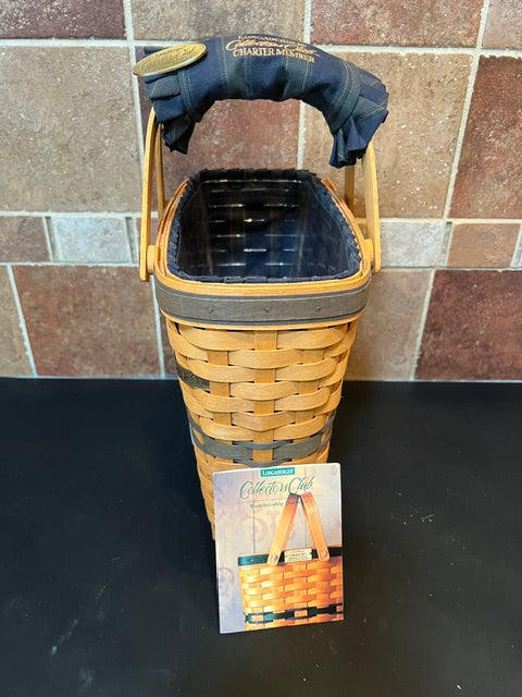 Longaberger 1996 Charter Club Collectors Club Membership Basket - Signed, Mint