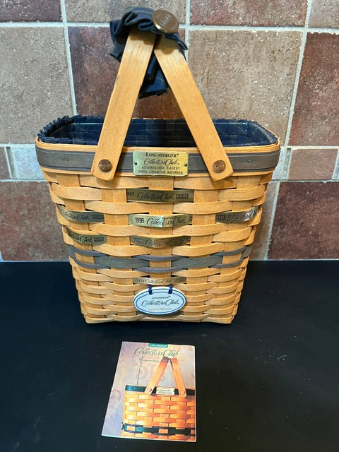 Longaberger 1996 Charter Club Collectors Club Membership Basket - Signed, Mint