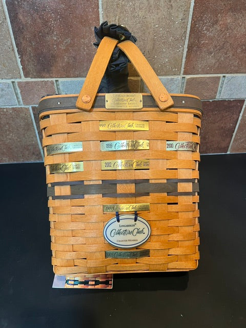 Longaberger 1996 Charter Club Collectors Club Membership Basket - Signed, Mint
