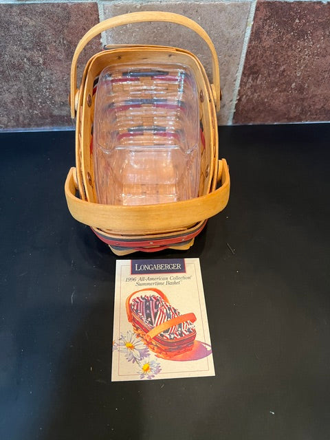 Longaberger 1996 All-American Collection Summertime Basket with Plastic Liner