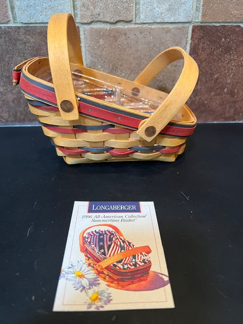 Longaberger 1996 All-American Collection Summertime Basket with Plastic Liner