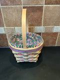 Longaberger 1995 Easter Basket with Original Easter Egg Fabric Liner