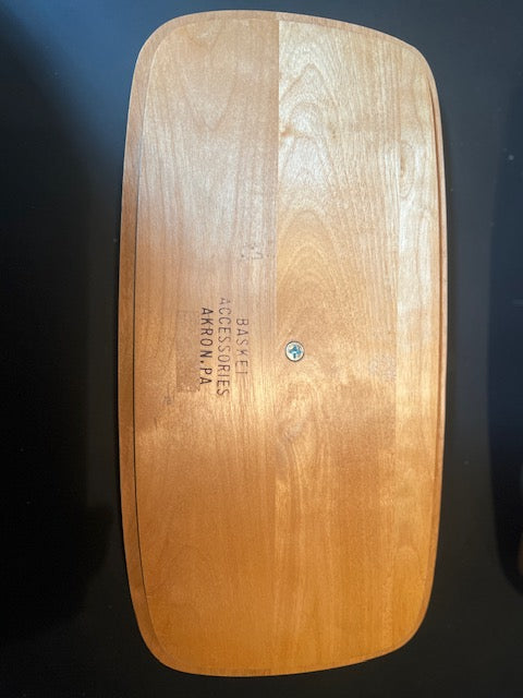 1995 Longaberger Premier Bread Basket with Wooden Lid, Fabric & Plastic Liners
